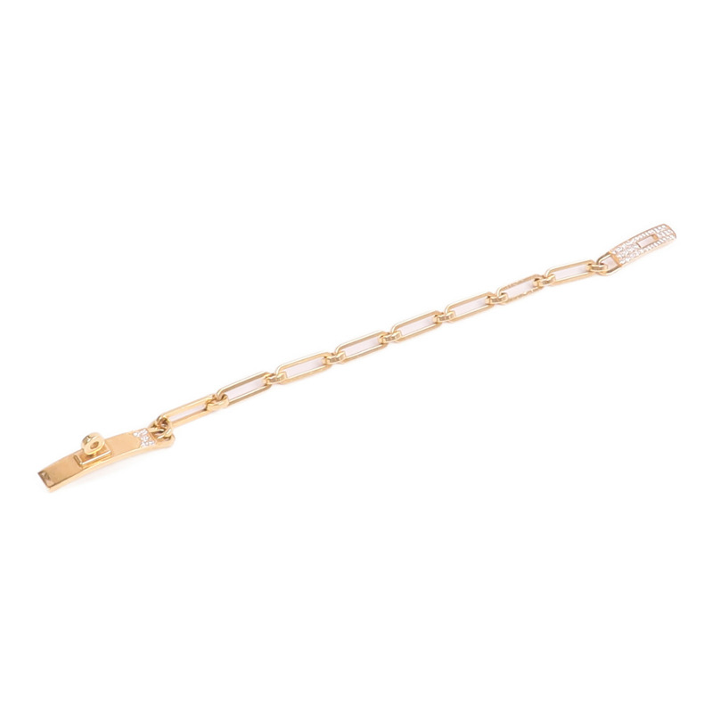 HERMES 18K玫瑰金Kelly Chaine Diamond Bracelet-8