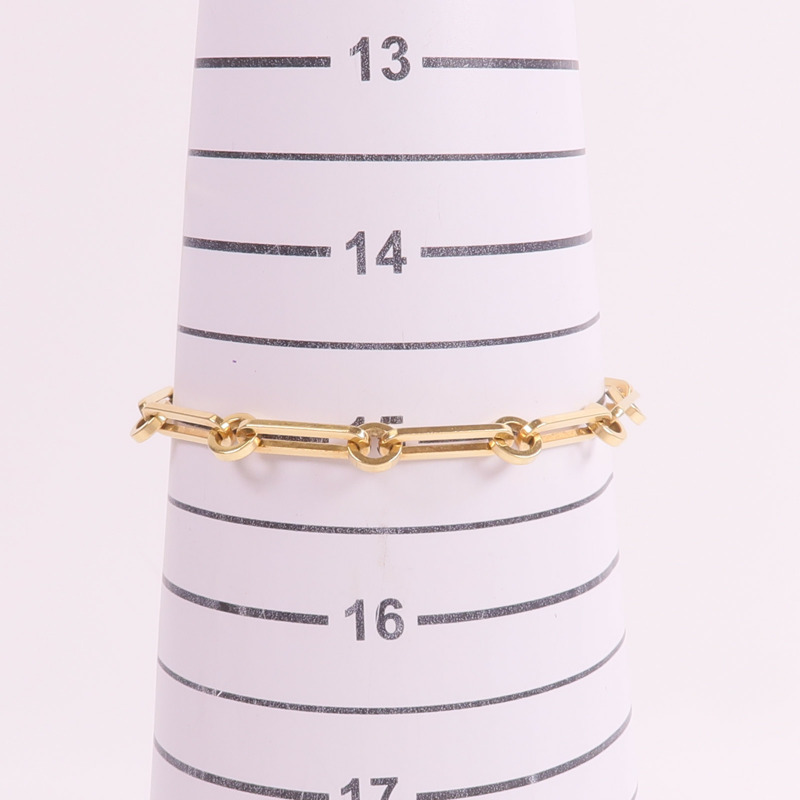 HERMES 18K玫瑰金Kelly Chaine Diamond Bracelet-9