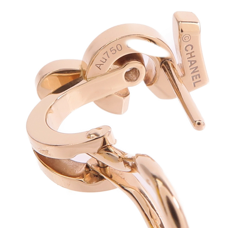 CHANEL 18K玫瑰金Eternal No.5 Earring鑽石耳環-4