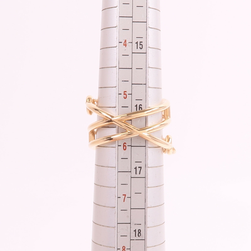 HERMES 18K玫瑰金Chaine D'ancre Chaos Ring鑽石戒指-6