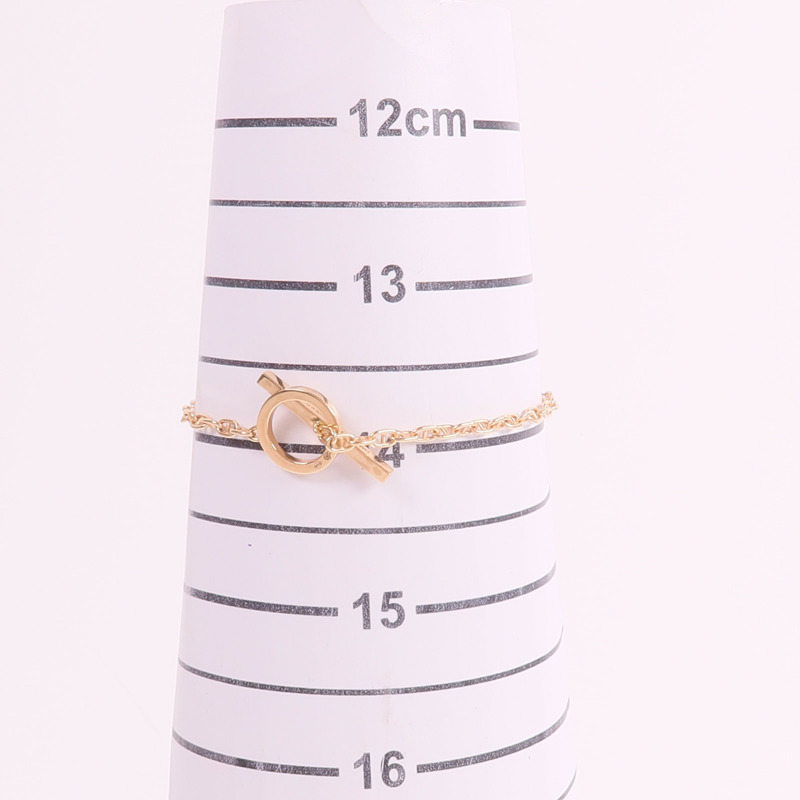 HERMES 18K玫瑰金Chaine d'ancre Contour Bracelet鑽石手鏈-9