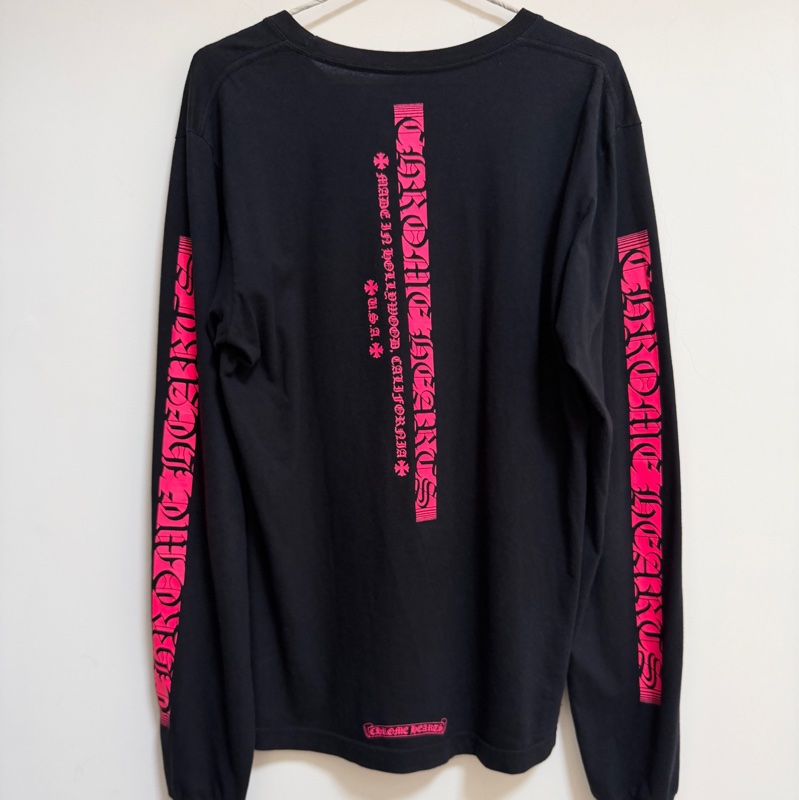Chrome hearts 黑粉配色長袖薄衛衣-3
