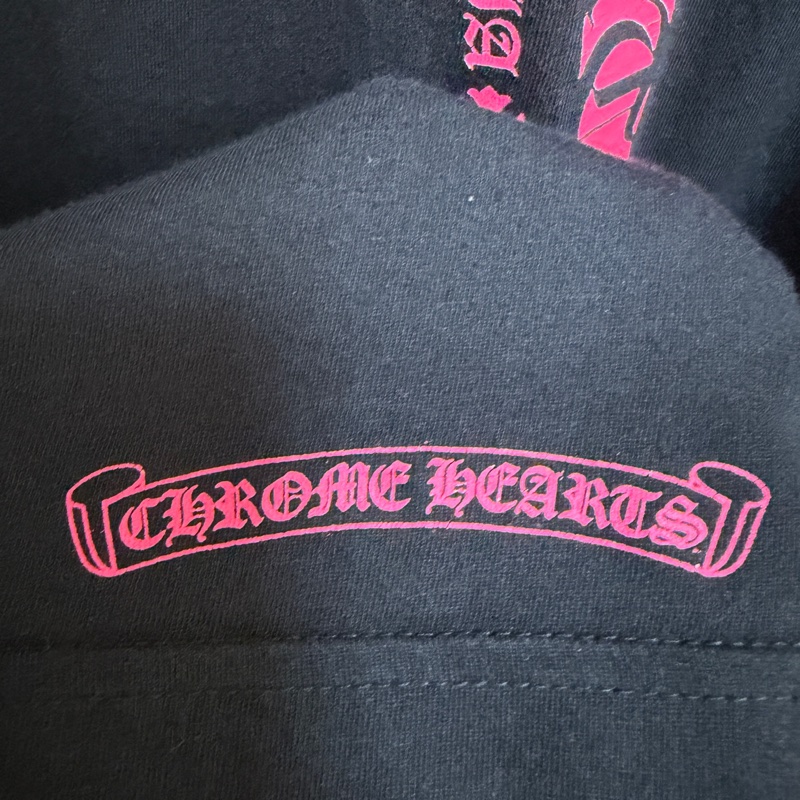 Chrome hearts 黑粉配色長袖薄衛衣-13
