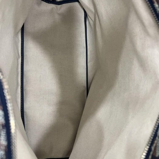 東區正精品㊣GOYARD Boheme Hobo Bag 全新深藍色印花銀釦拉鍊單把肩背包彎月包 RZ6482-3