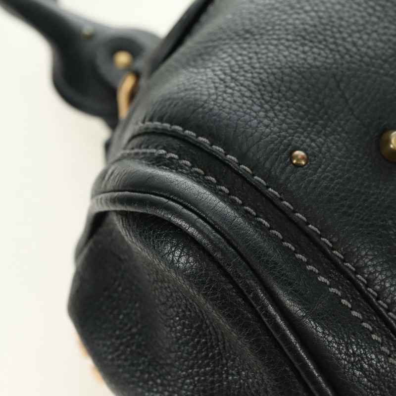 【日本直送】Chloe Paddington 手提包 真皮 黑色 金 銀色 正品 ki6650M-7