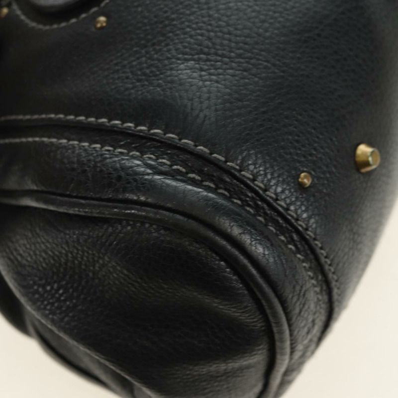 【日本直送】Chloe Paddington 手提包 真皮 黑色 金 銀色 正品 ki6650M-15