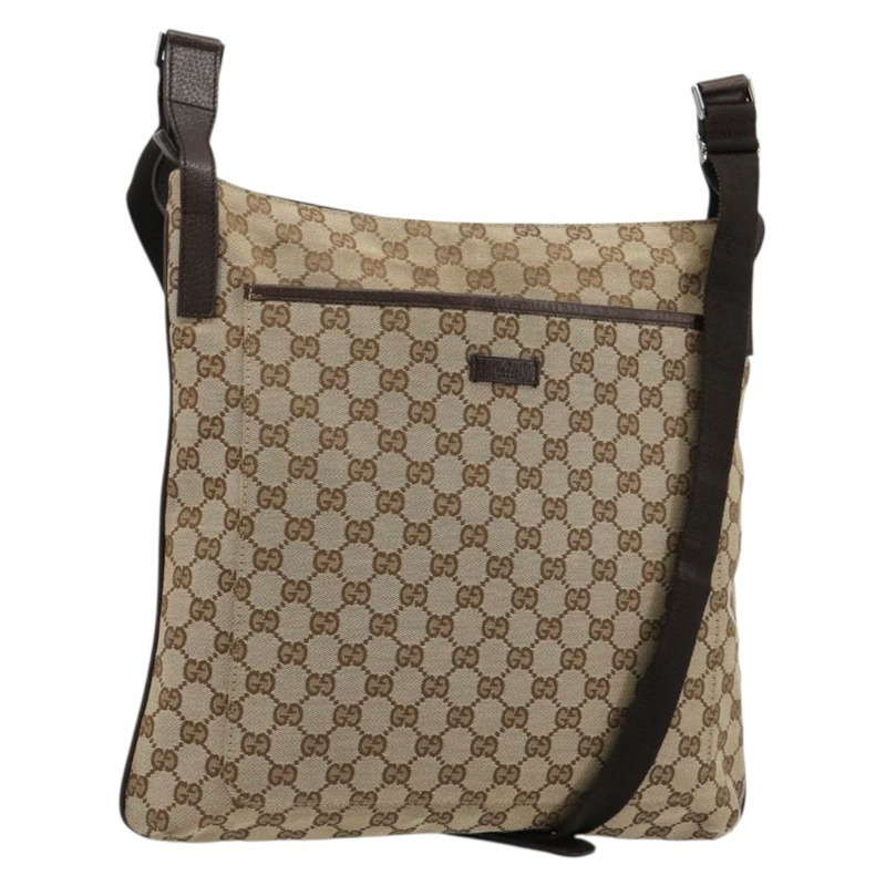 【日本直送】GUCCI GG帆布肩背包 米色 銀色 122791 正品 181573A-0