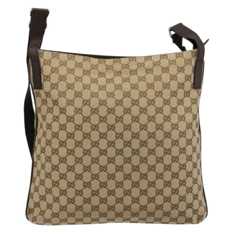 【日本直送】GUCCI GG帆布肩背包 米色 銀色 122791 正品 181573A-1