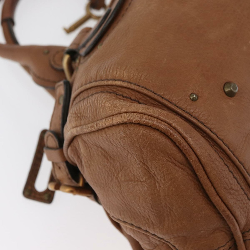 【日本直送】Chloe Paddington 手提包 皮革 棕色 金銀色 正品 BA13024M-8