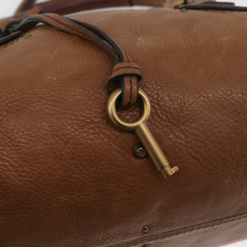 【日本直送】Chloe Paddington 手提包 皮革 棕色 金銀色 正品 BA13024M-9