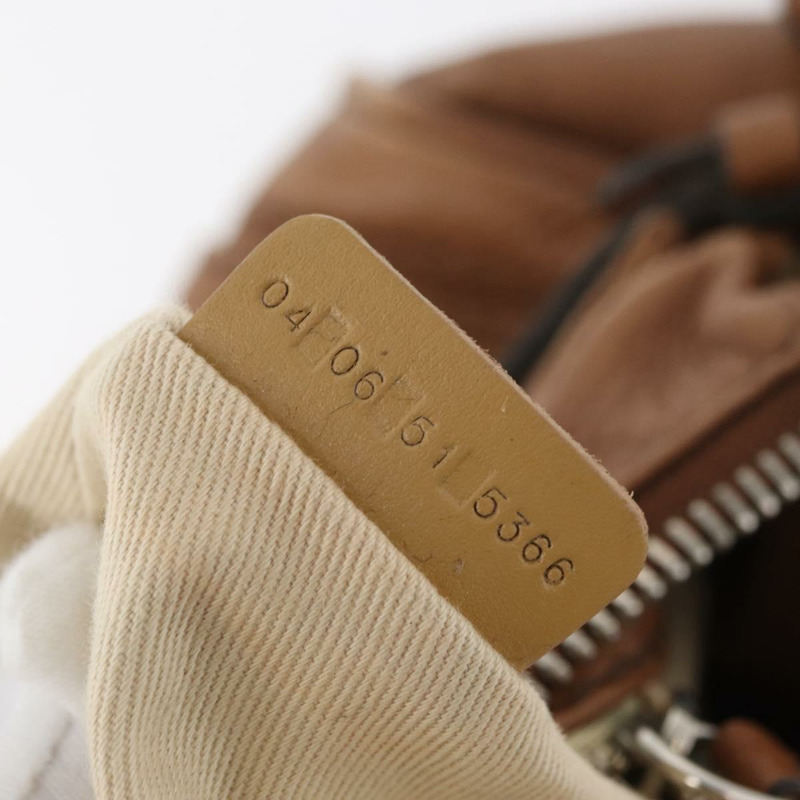 【日本直送】Chloe Paddington 手提包 皮革 棕色 金銀色 正品 BA13024M-11