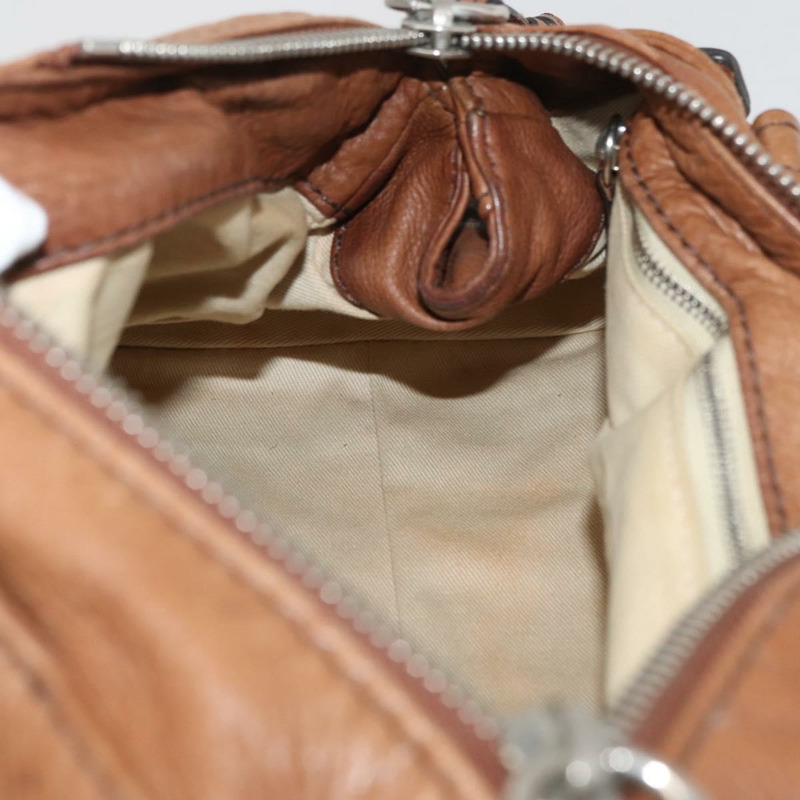 【日本直送】Chloe Paddington 手提包 皮革 棕色 金銀色 正品 BA13024M-22