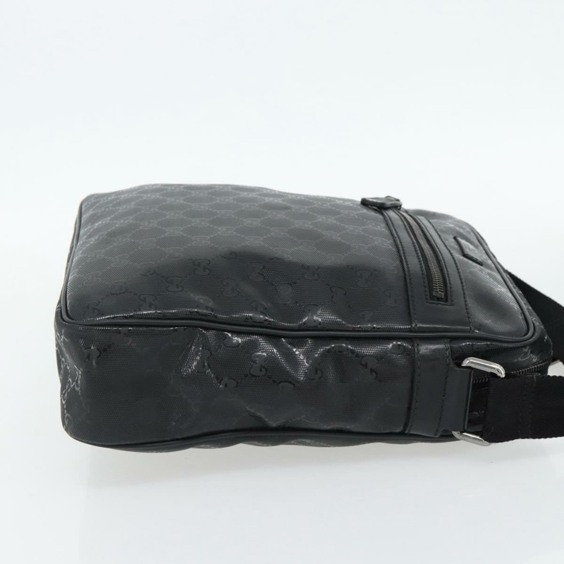 【日本直送】GUCCI GG 經典單肩包 PVC 黑色銀色 201448 正品 am11696V-3