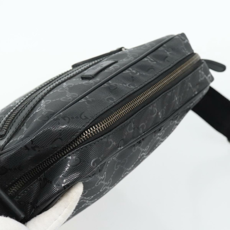 【日本直送】GUCCI GG 經典單肩包 PVC 黑色銀色 201448 正品 am11696V-5