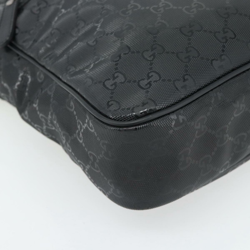 【日本直送】GUCCI GG 經典單肩包 PVC 黑色銀色 201448 正品 am11696V-14