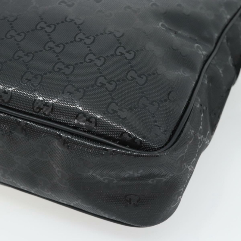 【日本直送】GUCCI GG 經典單肩包 PVC 黑色銀色 201448 正品 am11696V-15