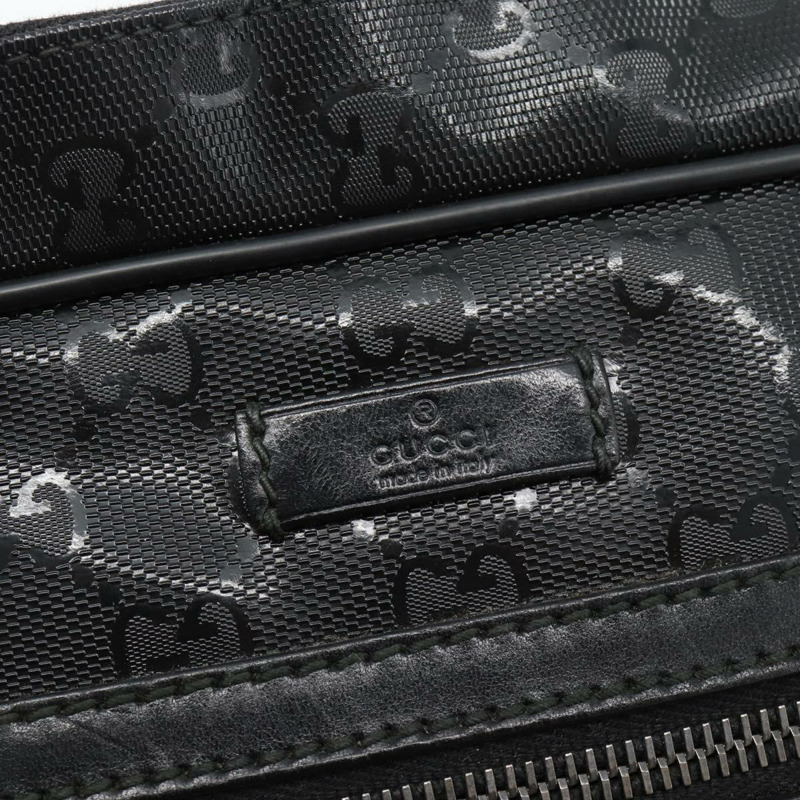 【日本直送】GUCCI GG 經典單肩包 PVC 黑色銀色 201448 正品 am11696V-17