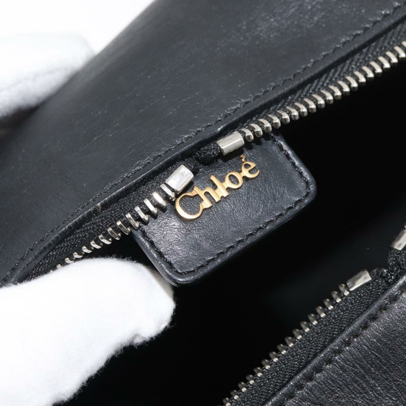 【日本直送】Chloe Aurora Paddington 手提包 皮革 兩用 黑色 金色 正品 BA13096V-20