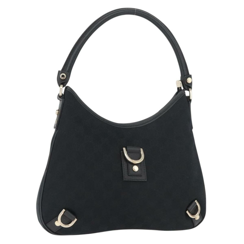 【日本直送】GUCCI Abbey GG帆布單肩包 黑色 金色 130738 正品 yk20411SAV-0