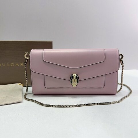 BVLGARI Serpenti Forever小牛皮蛇頭WOC