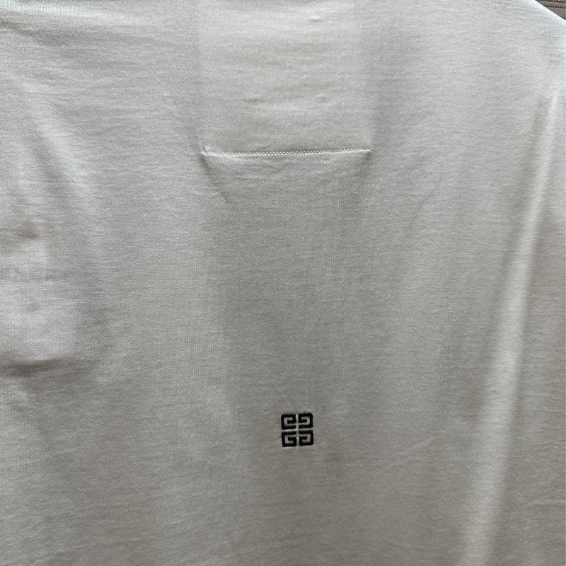 💎Han's house精品服飾💎GIVENCHY 紀梵希 拼接布 LOGO 短T 白 現貨 XS ~ M 原價16800-2