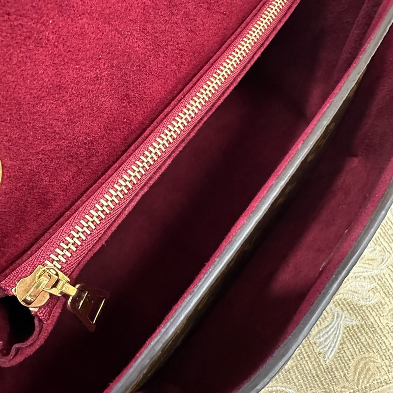 LV 原花金釦Passy MM肩斜背包M45592-9