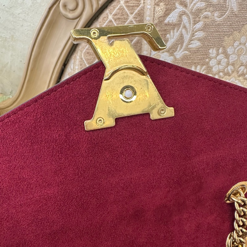 LV 原花金釦Passy MM肩斜背包M45592-11