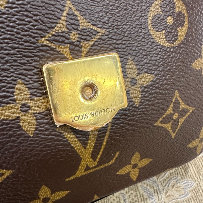 LV 原花金釦Passy MM肩斜背包M45592-13