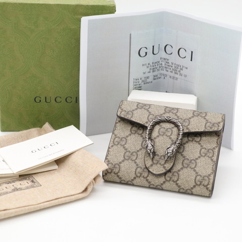 Gucci 古馳 GG Supreme 經典花紋短夾