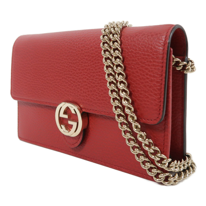 GUCCI 牛皮皮革Chain Shoulder鏈帶肩背袋-2