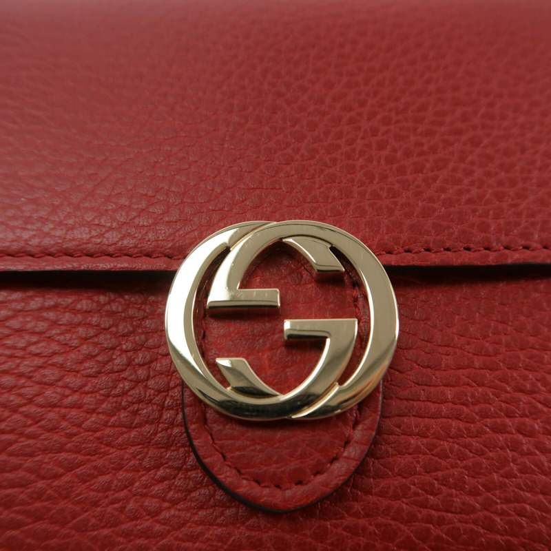 GUCCI 牛皮皮革Chain Shoulder鏈帶肩背袋-5