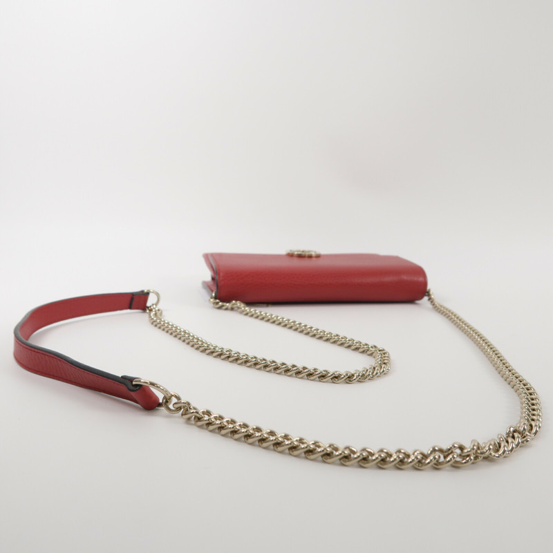GUCCI 牛皮皮革Chain Shoulder鏈帶肩背袋-7