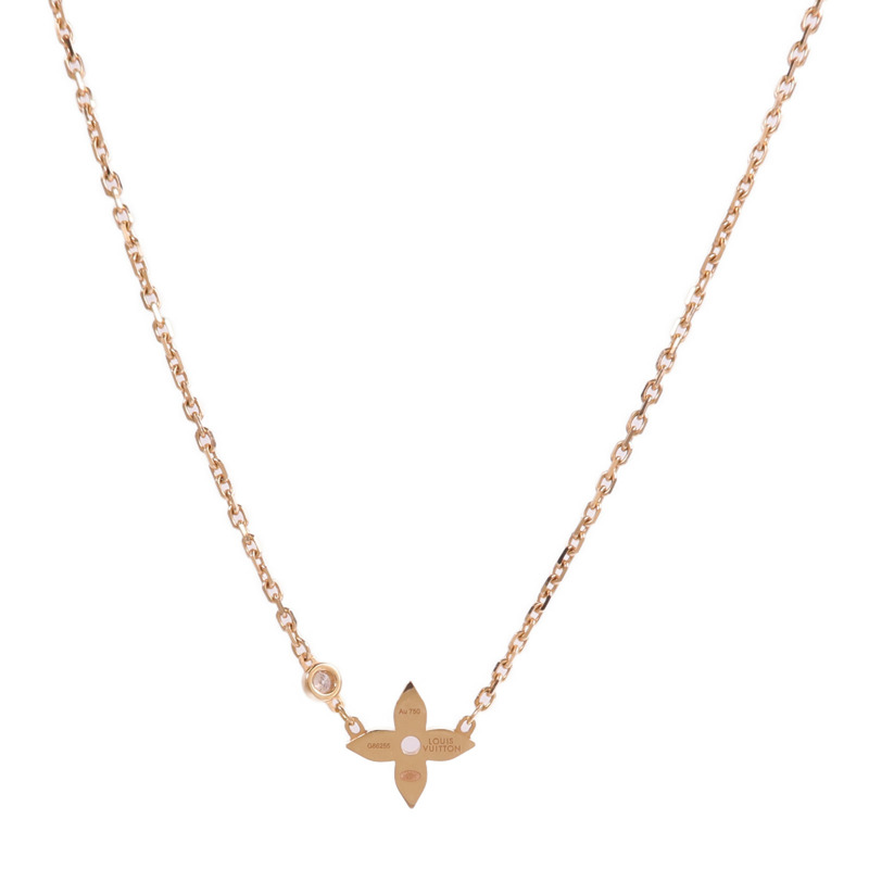 LOUIS VUITTON 18K玫瑰金Idylle Blossom Pendant鑽石項鍊-1