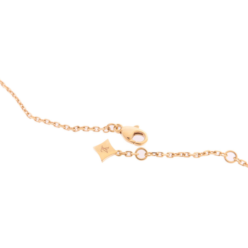 LOUIS VUITTON 18K玫瑰金Idylle Blossom Pendant鑽石項鍊-4