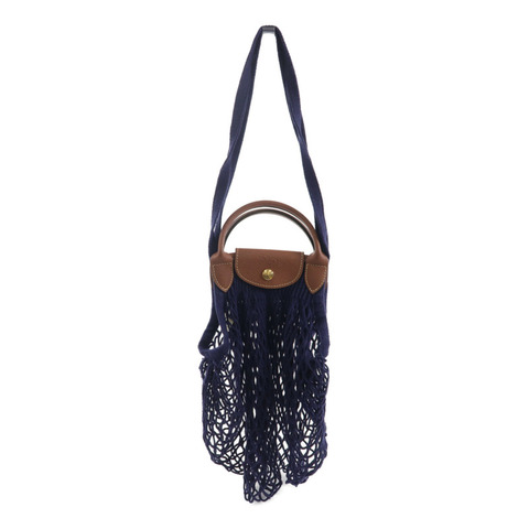 Longchamp 棉布Le Pliage Filet手挽肩背兩用袋