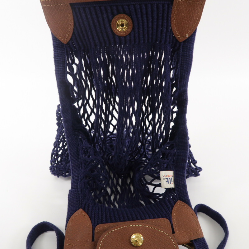 Longchamp 棉布Le Pliage Filet手挽肩背兩用袋-4