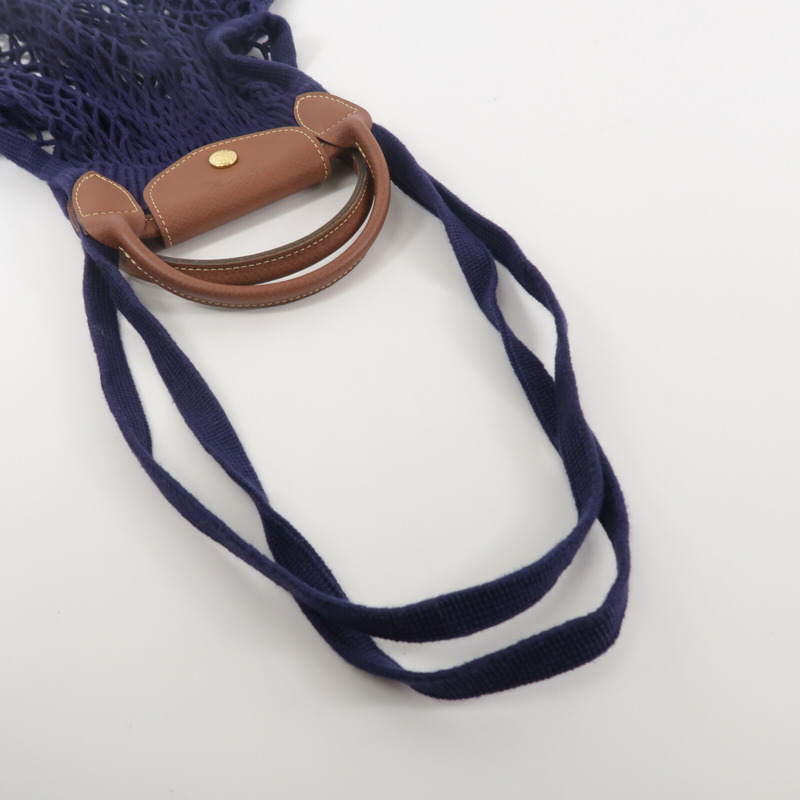 Longchamp 棉布Le Pliage Filet手挽肩背兩用袋-7