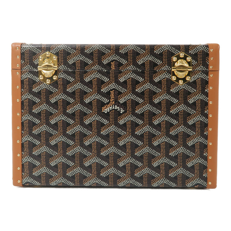 GOYARD 塗層帆布/牛皮皮革Sac Malle Cassette PM肩背袋-1
