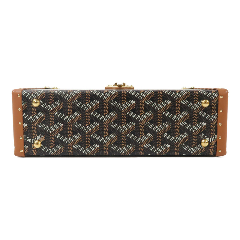 GOYARD 塗層帆布/牛皮皮革Sac Malle Cassette PM肩背袋-3