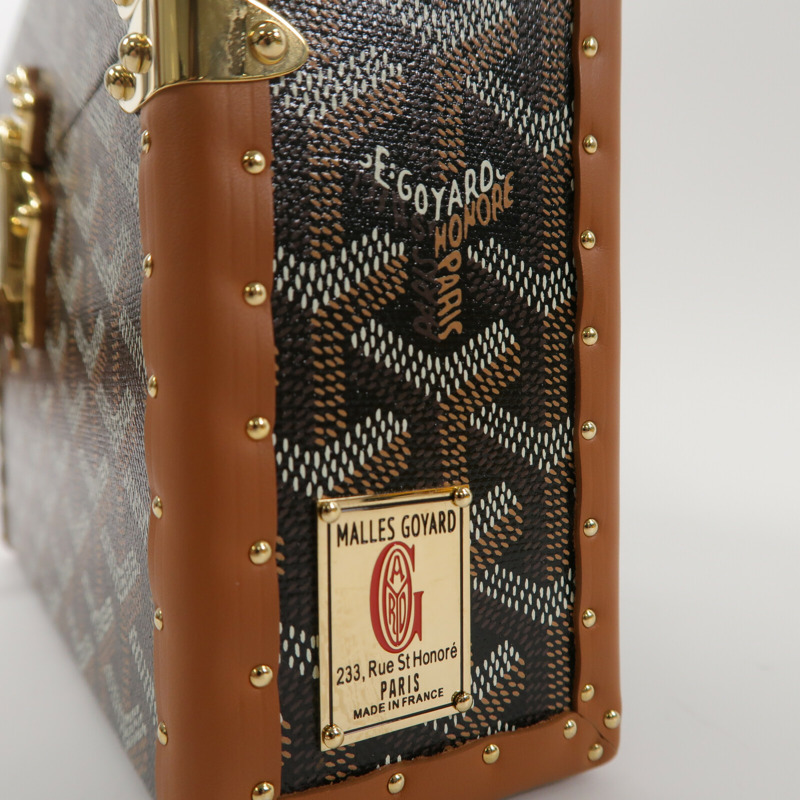 GOYARD 塗層帆布/牛皮皮革Sac Malle Cassette PM肩背袋-5