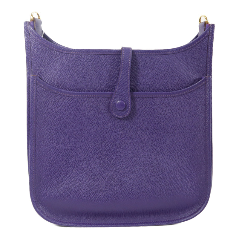 HERMES Epsom皮革Evelyne PM肩背袋Iris-1