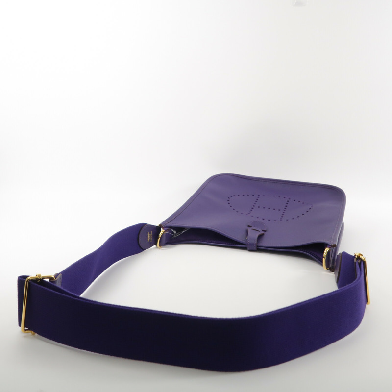 HERMES Epsom皮革Evelyne PM肩背袋Iris-8