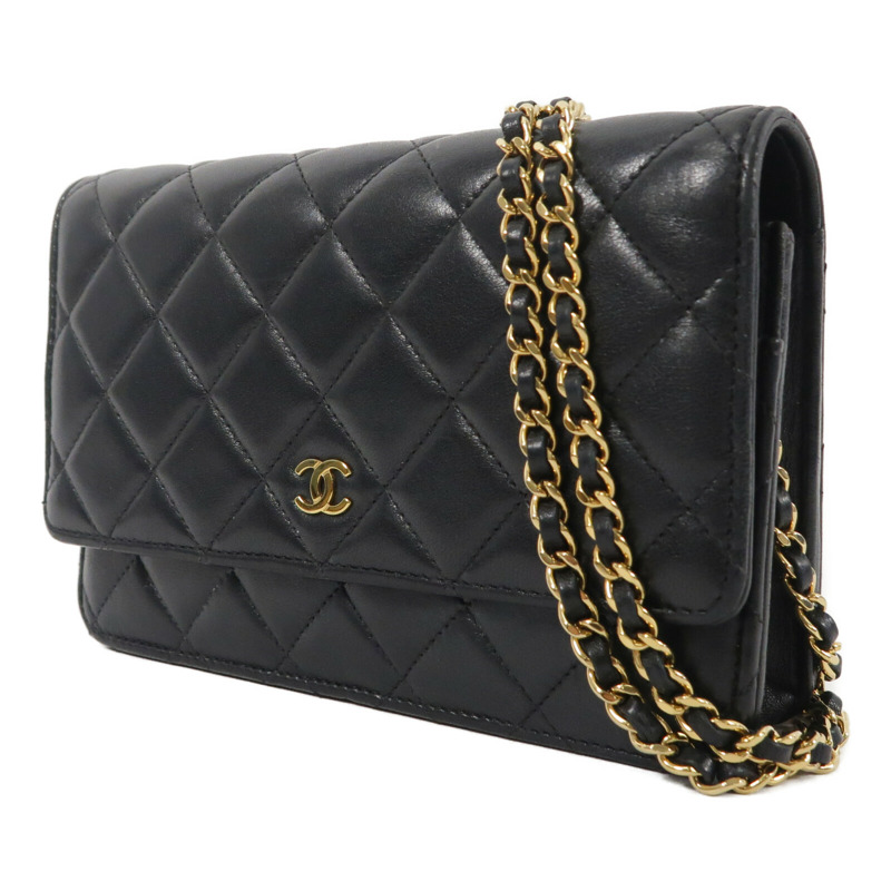 CHANEL 羊皮皮革WOC Wallet On Chain鏈帶肩背袋-2