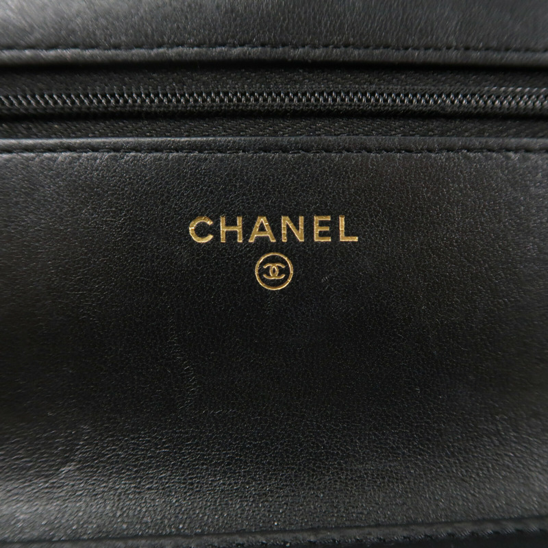 CHANEL 羊皮皮革WOC Wallet On Chain鏈帶肩背袋-5