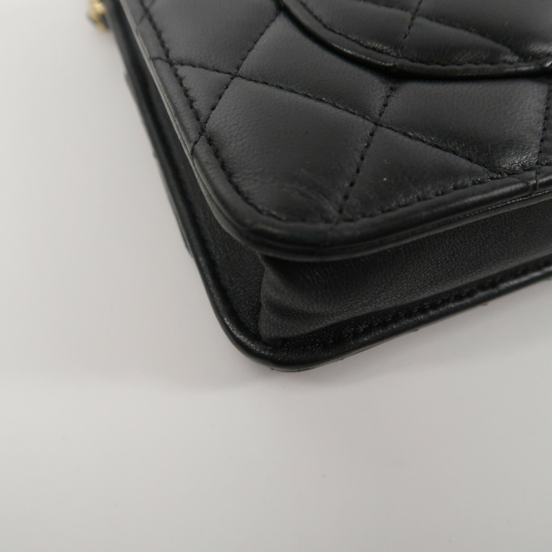 CHANEL 羊皮皮革WOC Wallet On Chain鏈帶肩背袋-12