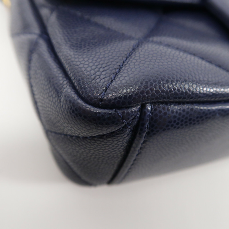 CHANEL 牛皮皮革Chain Shoulder鏈帶肩背袋-11