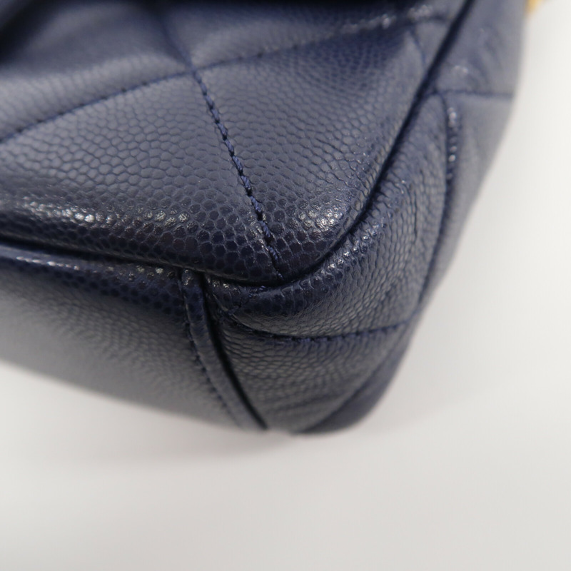 CHANEL 牛皮皮革Chain Shoulder鏈帶肩背袋-12