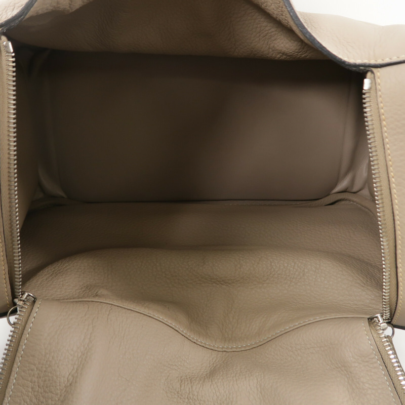 HERMES Clemence皮革Lindy 34手挽肩背兩用袋Gris Tourterelle-4