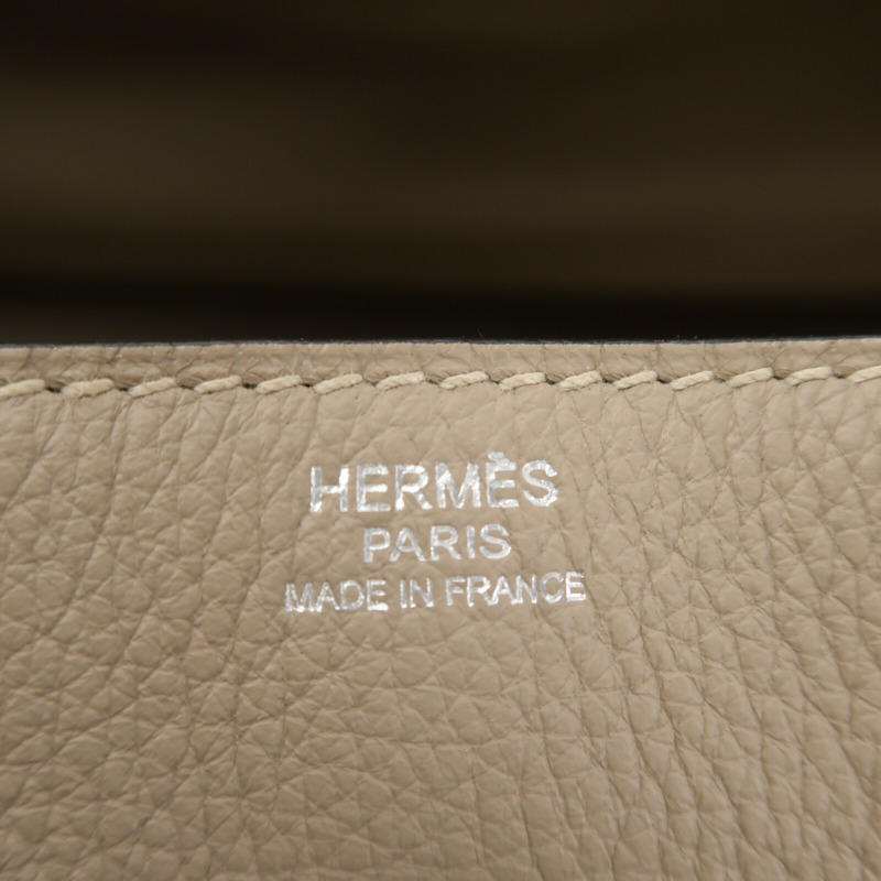HERMES Clemence皮革Lindy 34手挽肩背兩用袋Gris Tourterelle-6