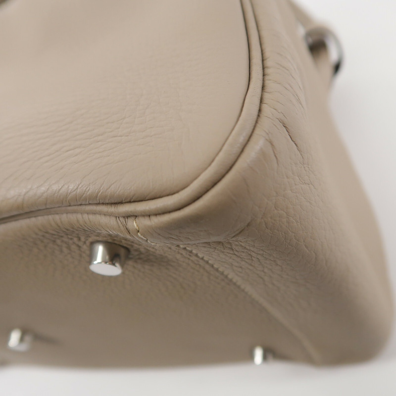 HERMES Clemence皮革Lindy 34手挽肩背兩用袋Gris Tourterelle-10